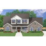 Traditional Farmhouse Two-Story With Covered Front Porch