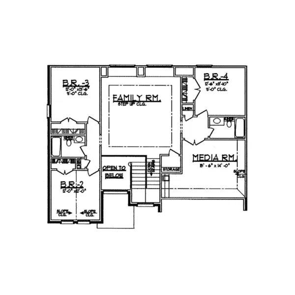 European House Plan Second Floor - Rolling Green Tudor Home 031D-0037 - Shop House Plans and More