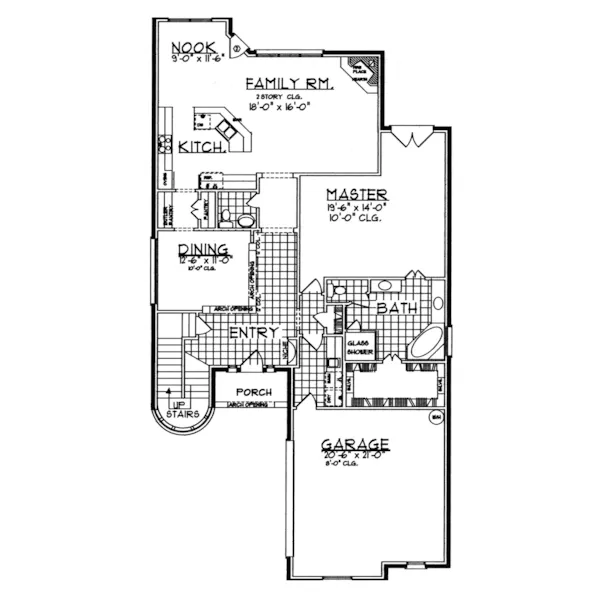 Luxury House Plan First Floor - Graytown English Cottage Home 031D-0039 - Search House Plans and More