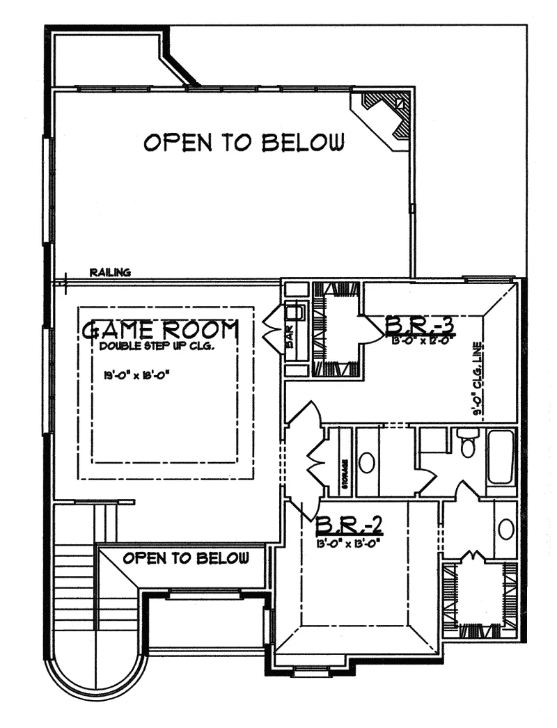 European House Plan Second Floor - Graytown English Cottage Home 031D-0039 - Search House Plans and More