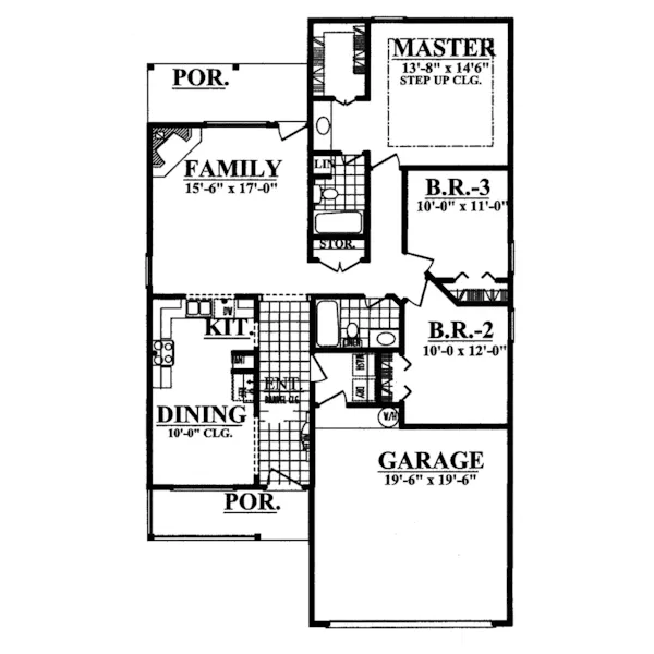 Traditional House Plan First Floor - Malinta Country Home 031D-0043 - Shop House Plans and More