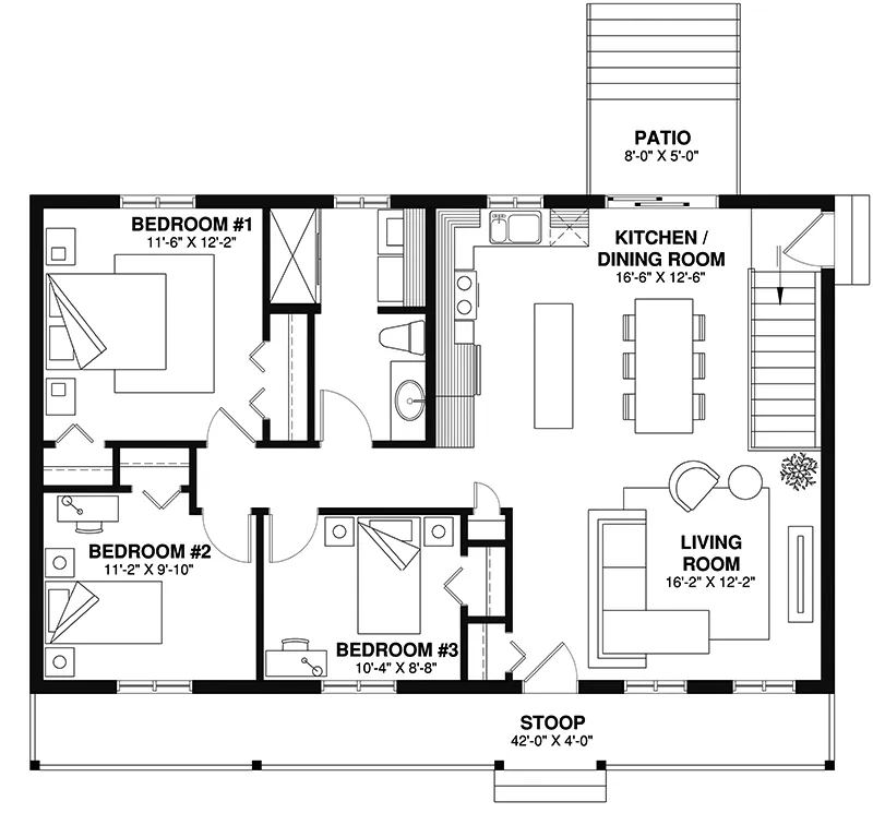 First Floor - Gracefield Country Home 032D-0001 - Search House Plans and More