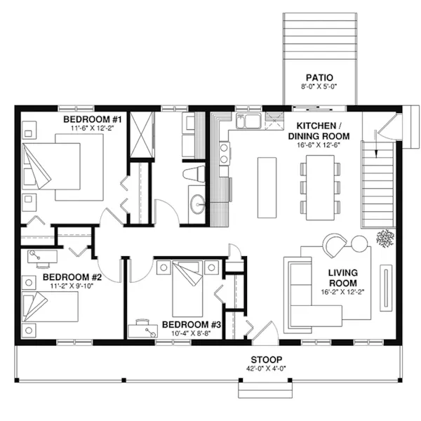 First Floor - Gracefield Country Home 032D-0001 - Search House Plans and More