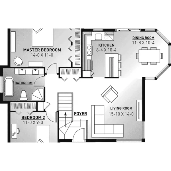 First Floor - Renfrew Contemporary Home 032D-0005 - Shop House Plans and More