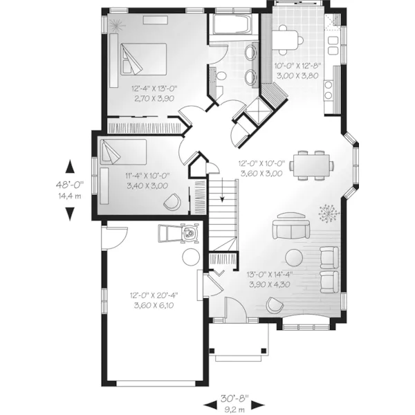 Country House Plan First Floor - Leeburn Country Home 032D-0011 - Shop House Plans and More