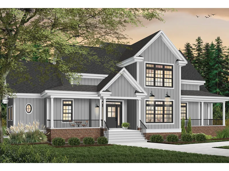 Lowcountry House Plan Front Photo 04 - Gads Hill Victorian Home 032D-0018 - Search House Plans and More