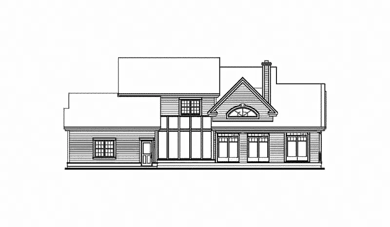 Lowcountry House Plan Rear Elevation - Gads Hill Victorian Home 032D-0018 - Search House Plans and More