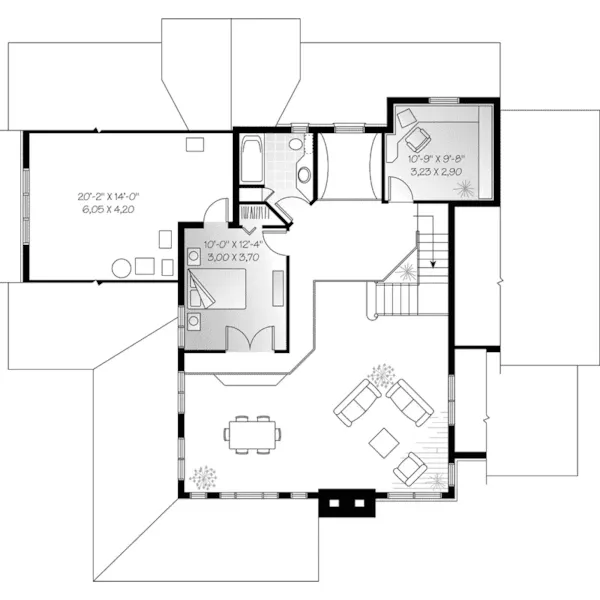 Craftsman House Plan Second Floor - Keldon Waterfront Vacation Home 032D-0019 - Search House Plans and More