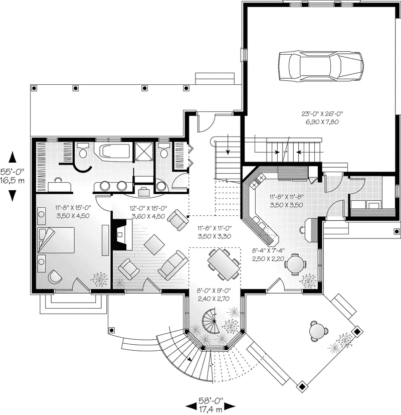 First Floor - Bernard Ridge Victorian Home 032D-0020 - Search House Plans and More