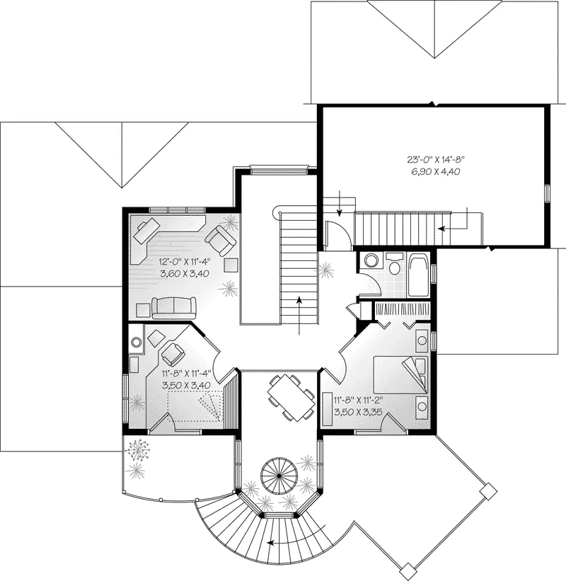 Second Floor - Bernard Ridge Victorian Home 032D-0020 - Search House Plans and More