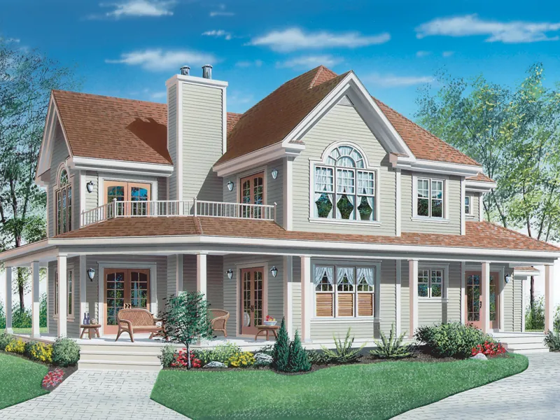 Country House Plan Front Image - Lockport Waterfront Home 032D-0024 - Shop House Plans and More