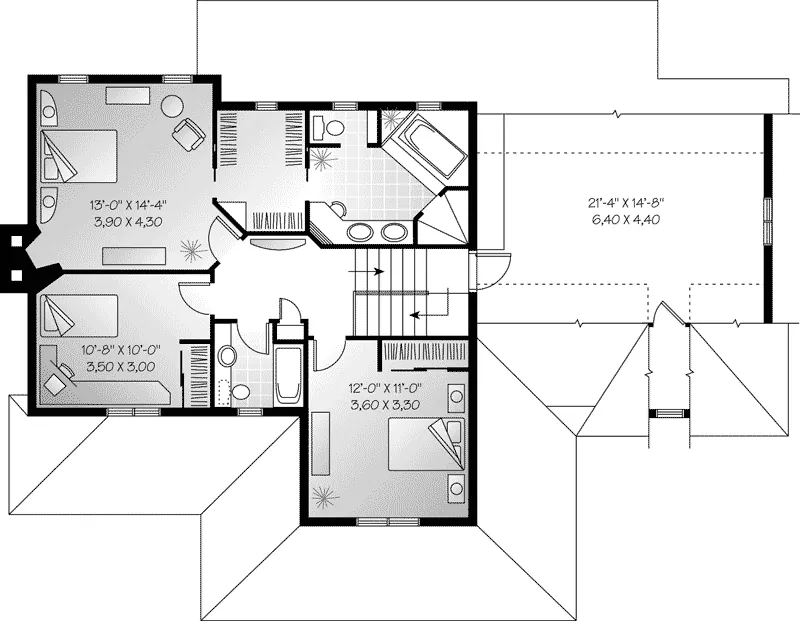 Second Floor - Troy Arts And Crafts Home 032D-0025 - Shop House Plans and More