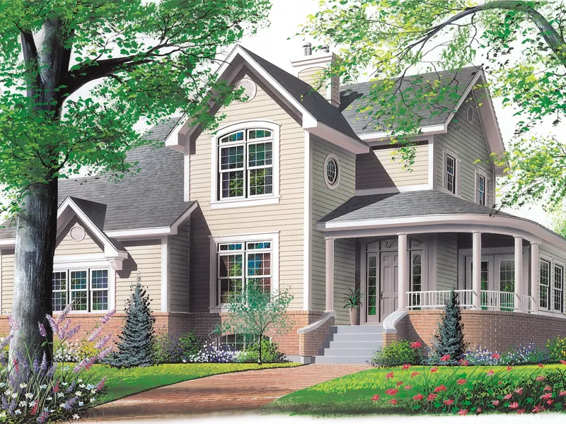 Front Photo 03 - Bissett Creek Country Farmhouse 032D-0026 - Search House Plans and More