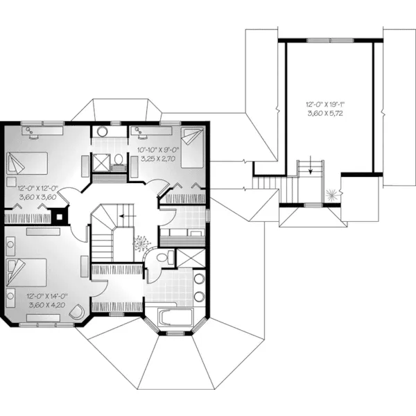 Second Floor - Metcalfe Victorian Home 032D-0028 - Shop House Plans and More