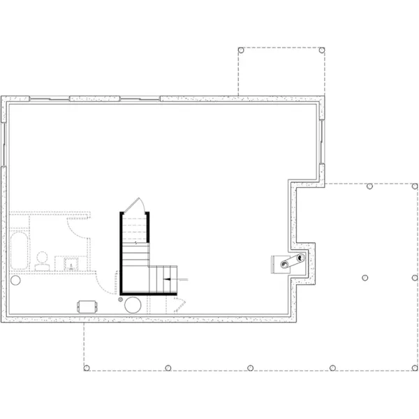 Waterfront House Plan Basement Floor - Colbourne Rustic Home 032D-0030 - Search House Plans and More