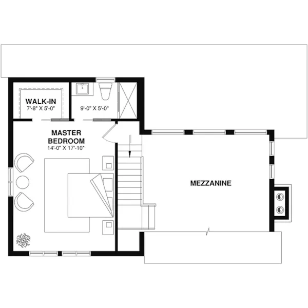 Waterfront House Plan Second Floor - Colbourne Rustic Home 032D-0030 - Search House Plans and More