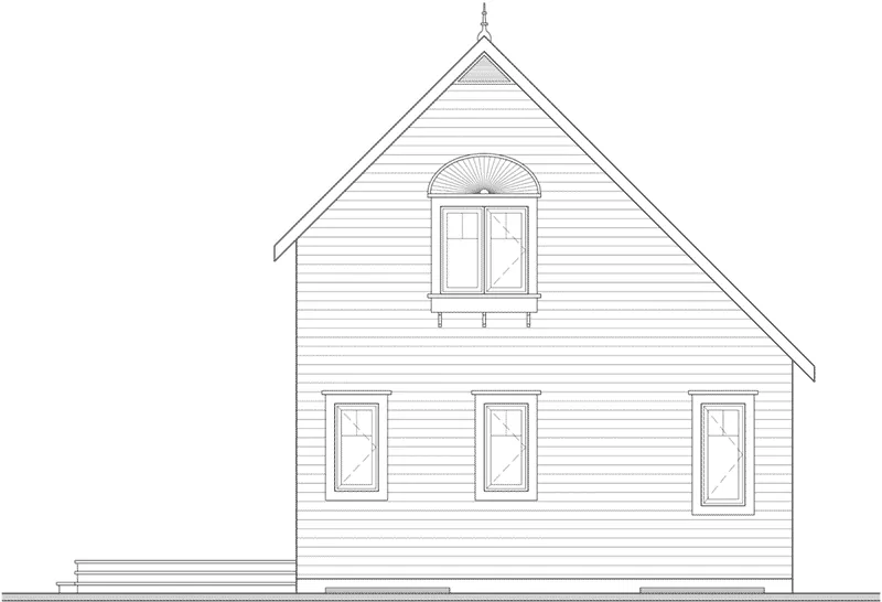 Country House Plan Rear Elevation - Hartley Bay Cottage Home 032D-0034 - Search House Plans and More