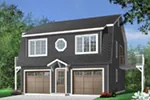 Vacation House Plan Front Photo 02 - Whitecourt Apartment Garage 032D-0037 - Shop House Plans and More