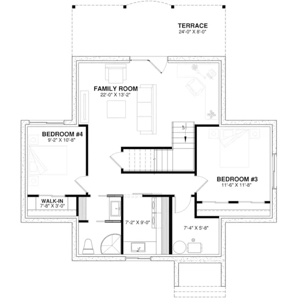 Basement Floor - Freshfield Waterfront Home 032D-0040 - Search House Plans and More