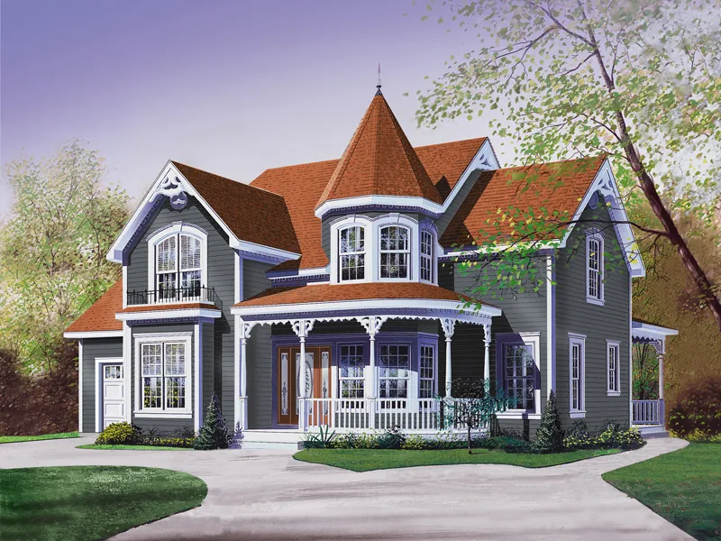 Victorian House Plan Front Image - Glendale Cove Victorian Home 032D-0048 - Search House Plans and More