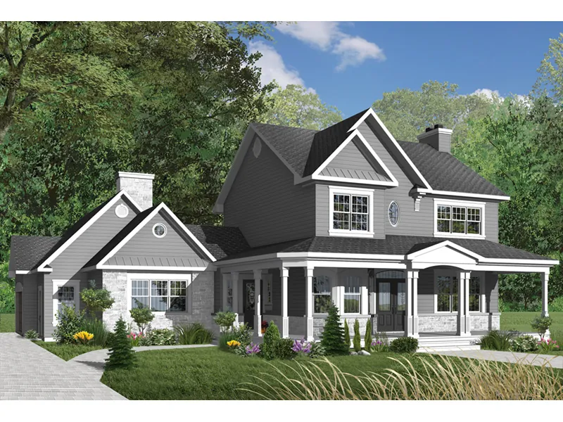 Southern House Plan Front Photo 02 - Holberg Arts And Crafts Home 032D-0049 - Search House Plans and More
