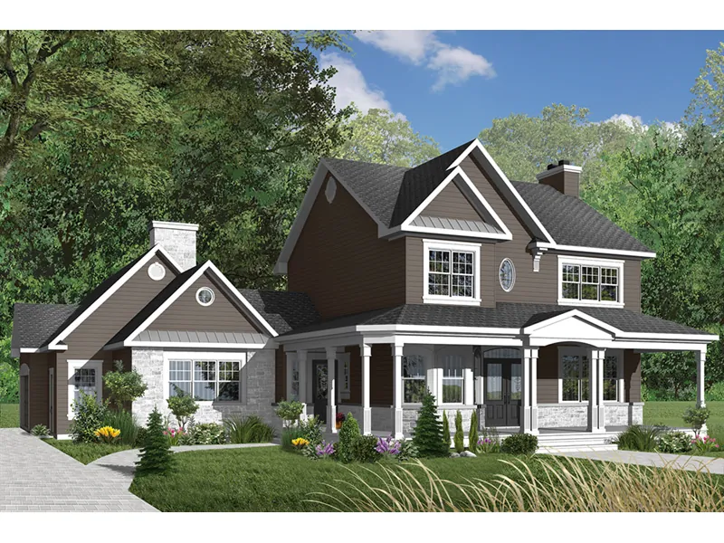Country House Plan Front Photo 05 - Holberg Arts And Crafts Home 032D-0049 - Search House Plans and More