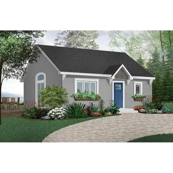 Cabin & Cottage House Plan Front Photo 03 - Eaton Creek Country Home 032D-0101 - Search House Plans and More