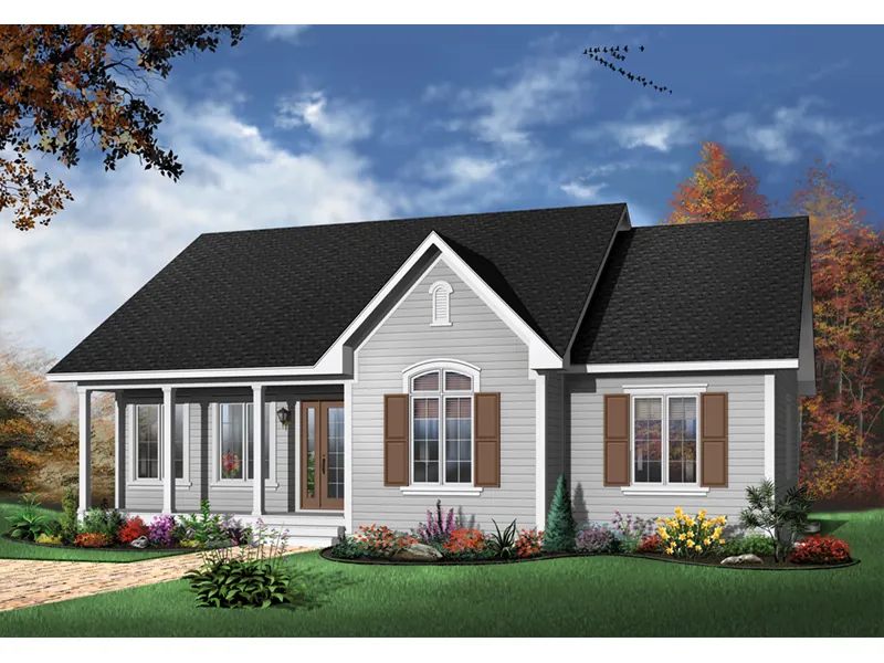 Traditional House Plan Front Photo 01 - Holcomb Hill One-Story Home 032D-0104 - Search House Plans and More