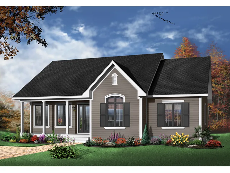 Traditional House Plan Front Photo 02 - Holcomb Hill One-Story Home 032D-0104 - Search House Plans and More