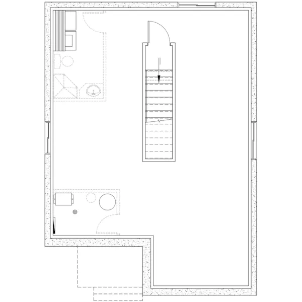 Ranch House Plan Basement Floor - Rusholm Narrow Lot Ranch Home 032D-0105 - Shop House Plans and More