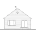 Ranch House Plan Rear Elevation - Rusholm Narrow Lot Ranch Home 032D-0105 - Shop House Plans and More