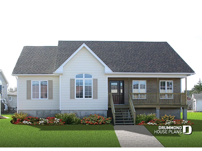 Country House Plan Front Photo 02 - Wintertrail Sunbelt Home 032D-0106 - Shop House Plans and More