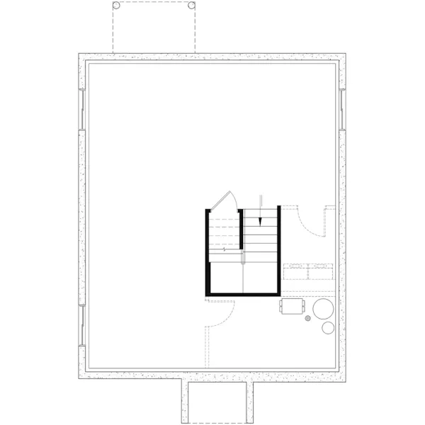 Traditional House Plan Basement Floor - Barnstable Narrow Lot Home 032D-0107 - Search House Plans and More