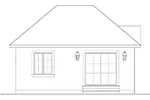 Ranch House Plan Rear Elevation - Barnstable Narrow Lot Home 032D-0107 - Search House Plans and More