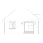 Traditional House Plan Rear Elevation - Barnstable Narrow Lot Home 032D-0107 - Search House Plans and More