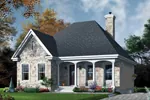 Traditional House Plan Front Photo 01 - Nashua European Narrow Lot Home 032D-0108 - Shop House Plans and More