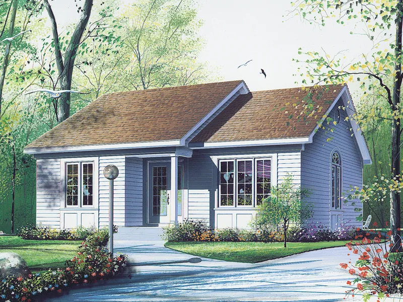 Country House Plan Front Image - La Prairie Narrow Lot Home 032D-0111 - Shop House Plans and More