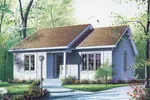 Traditional House Plan Front Image - La Prairie Narrow Lot Home 032D-0111 - Shop House Plans and More