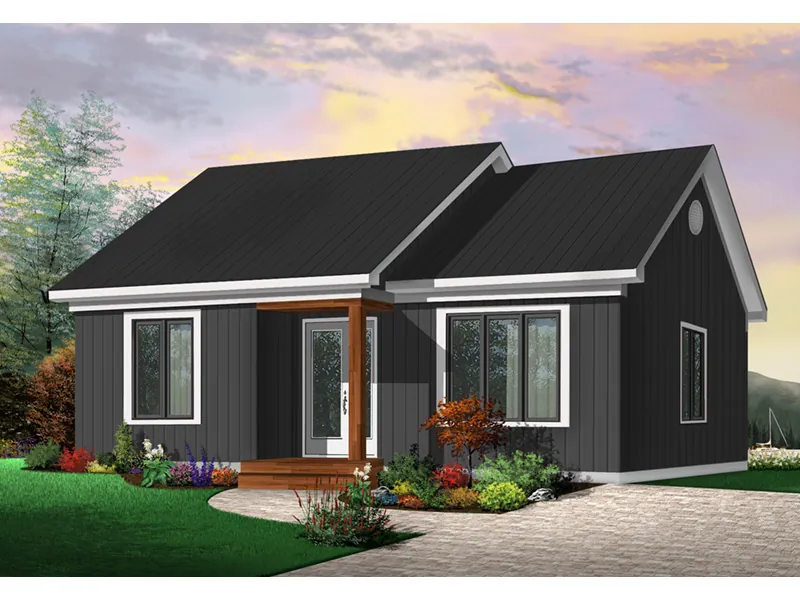 Traditional House Plan Front Photo 01 - La Prairie Narrow Lot Home 032D-0111 - Shop House Plans and More