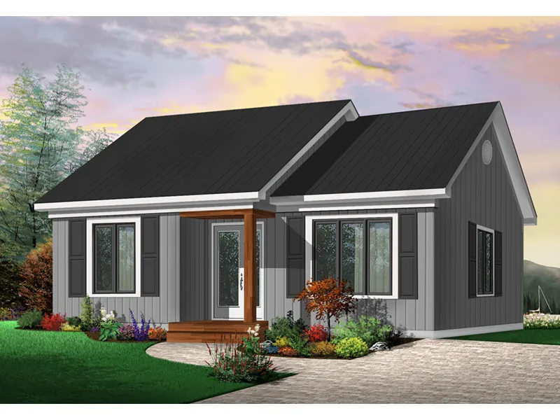 Traditional House Plan Front Photo 03 - La Prairie Narrow Lot Home 032D-0111 - Shop House Plans and More