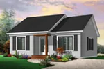 Traditional House Plan Front Photo 04 - La Prairie Narrow Lot Home 032D-0111 - Shop House Plans and More