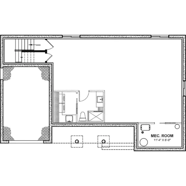 Country House Plan Basement Floor - Juanita Sunbelt Home 032D-0126 - Search House Plans and More