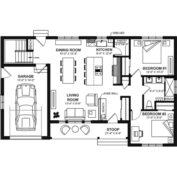 Country House Plan First Floor - Juanita Sunbelt Home 032D-0126 - Search House Plans and More