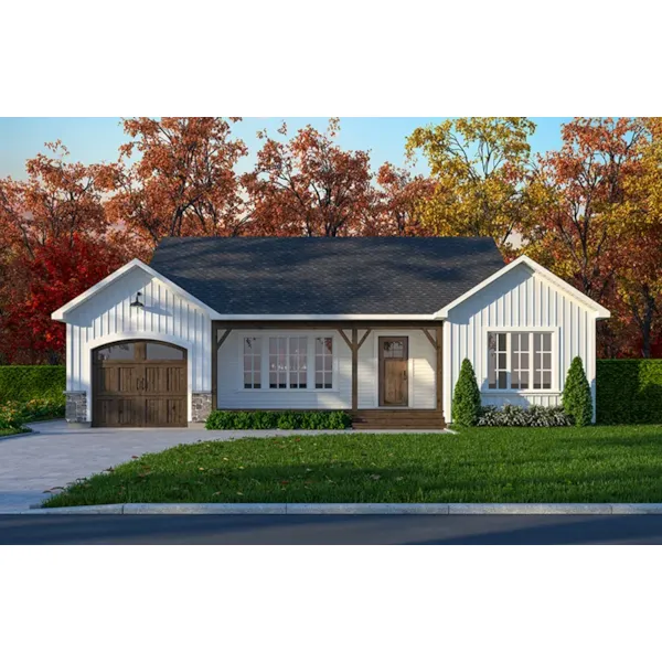 Sunbelt Style Home Features Inviting Front Porch