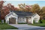 Contemporary House Plan Front Photo 02 - Juanita Sunbelt Home 032D-0126 - Search House Plans and More
