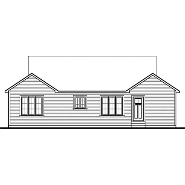 Country House Plan Rear Elevation - Juanita Sunbelt Home 032D-0126 - Search House Plans and More