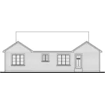 Country House Plan Rear Elevation - Juanita Sunbelt Home 032D-0126 - Search House Plans and More