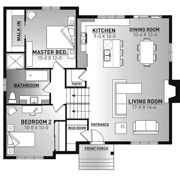 Neoclassical House Plan First Floor - Lyndon Country Home 032D-0141 - Shop House Plans and More