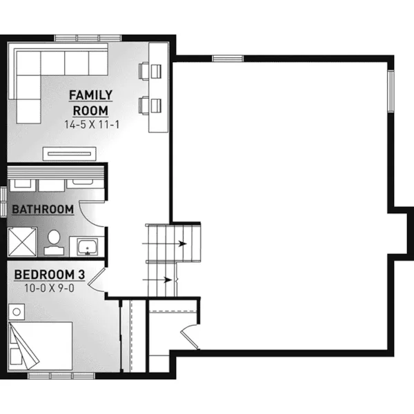 Neoclassical House Plan Lower Level Floor - Lyndon Country Home 032D-0141 - Shop House Plans and More