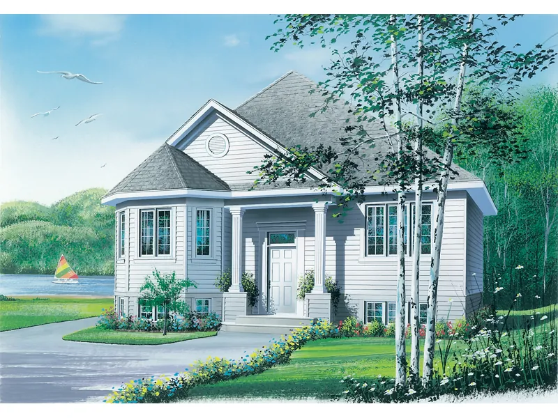 Southern House Plan Front Photo 01 - Belfort Narrow Lot Home 032D-0158 - Search House Plans and More